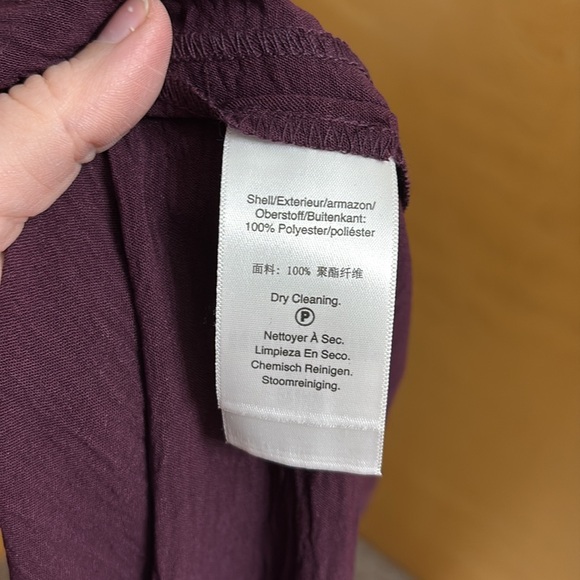 NWT DKNY Long Sleeve Faux Wrap Dress In Raisin Color Size 2 - Picture 10 of 15